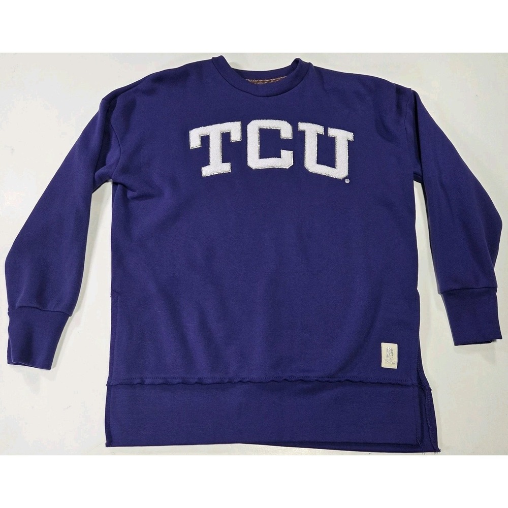 Women's Pressbox Purple TCU Horned Frogs Stone Gala Oversized T-Shirt Size Small